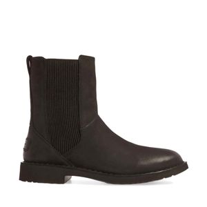 Ugg "Larra" Nubuc Leather Black Boot. Size 5